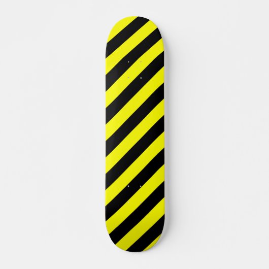 Zwarte en gele Stripes Patroonplaat Persoonlijk Skateboard (Voorkant)