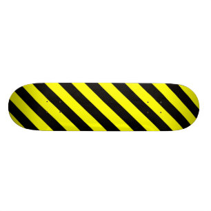 Zwarte en gele Stripes Patroonplaat Persoonlijk Skateboard