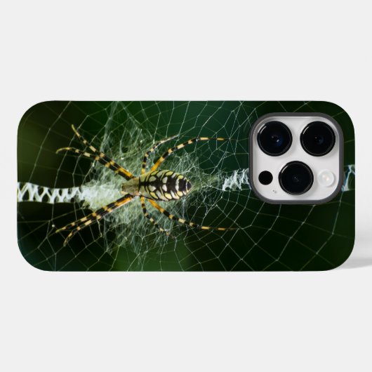 Zwarte en gele tuinspin Case-Mate iPhone case (Achterkant (horizontaal))