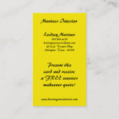 Zwarte en gele Visitekaartjes (Achterkant)