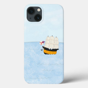 Zwarte en gele zeilschepen op het open Zee Case-Mate iPhone Case
