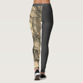Zwarte en gerookte schaduwen Modern Uniek Hallowee Leggings (Achterkant)