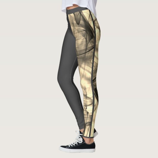 Zwarte en gerookte schaduwen Modern Uniek Hallowee Leggings (Links)