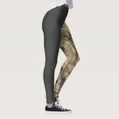 Zwarte en gerookte schaduwen Modern Uniek Hallowee Leggings (Rechts)