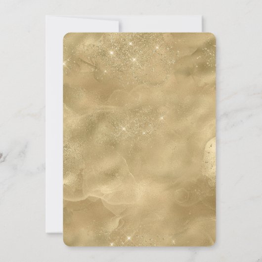 Zwarte en Glittery Gouden Inkt 30ste Verjaardag Kaart (Achterkant)