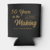 Zwarte en Gold 50e verjaardag Blikjeskoeler (Voorkant)