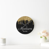 Zwarte en Gold Afstuderen Cadeauklasse van 2023 Af Ronde Klok (Huis)