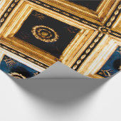 Zwarte en Gold-architectuur Cadeaupapier (Hoek)