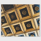 Zwarte en Gold-architectuur Cadeaupapier (Vlak)