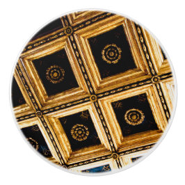 Zwarte en Gold-architectuur Keramische Knop