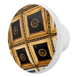 Zwarte en Gold-architectuur Keramische Knop