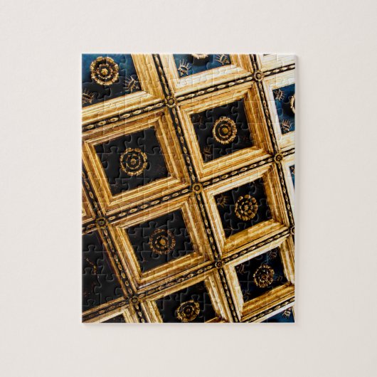 Zwarte en Gold-architectuur Legpuzzel (Verticaal)