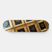 Zwarte en Gold-architectuur Persoonlijk Skateboard (Horizontaal)