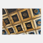 Zwarte en Gold-architectuur Theedoek (Horizontaal)