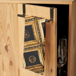 Zwarte en Gold-architectuur Theedoek