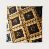 Zwarte en Gold-architectuur Wandkleed (Voorkant (horizontaal))