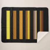 Zwarte en Gold Blanket (60 x 80 inch) Sherpa Deken (Voorkant (horizontaal))