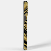Zwarte en Gold Chevron Persoonlijke naam Case-Mate iPhone Case (Achterkant / Rechts)