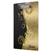Zwarte en Gold Damask-klembord Klembord (Links)