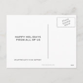 Zwarte en Gold Elegant Moderne zakelijke feestdag Feestdagenkaart (Achterkant)