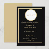 ZWARTE EN GOLD FLATCARD INSERT — W/OF W/O ENVELOP (Voorkant / Achterkant)