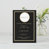 ZWARTE EN GOLD FLATCARD INSERT — W/OF W/O ENVELOP (Staand voorkant)