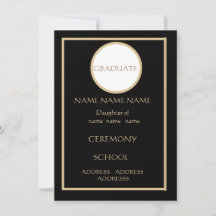 ZWARTE EN GOLD FLATCARD INSERT — W/OF W/O ENVELOP