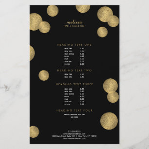 Zwarte en Gold Glamor en Beauty II Flyer