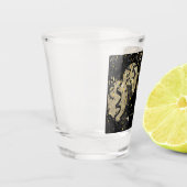 Zwarte en Gold Glitter 50th Birthday Shot Glas (Links)