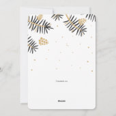 Zwarte en Gold kerstfeestkaart Feestdagenkaart (Achterkant)