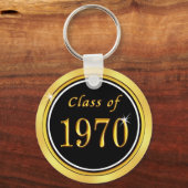 Zwarte en Gold-klasse van 1970 persoonlijke reünie Sleutelhanger (Achterkant)