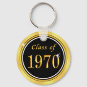 Zwarte en Gold-klasse van 1970 persoonlijke reünie Sleutelhanger (Achterkant)