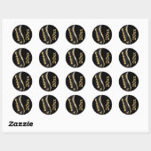 Zwarte en Gold-klasse van 20XX Ronde Sticker (Vel)