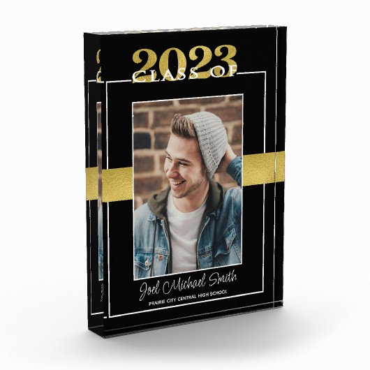 Zwarte en Gold-klasse van de 2023-Afstuderen Keepo Fotoblokken (Links)