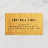 Zwarte en Gold Luxury professional Visitekaartje (Achterkant)