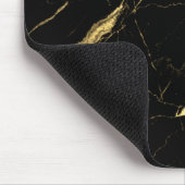 Zwarte en Gold Marble Designer Muismat (Hoek)