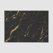Zwarte en Gold Marble Designer Tissuepapier (Voorkant)