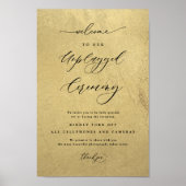 Zwarte en Gold-onstekende ceremonie voor bruiloft Poster (Voorkant)