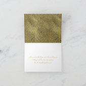 Zwarte en Gold Peacock Feather Hartelijk dank Bedankkaart (Binnen)