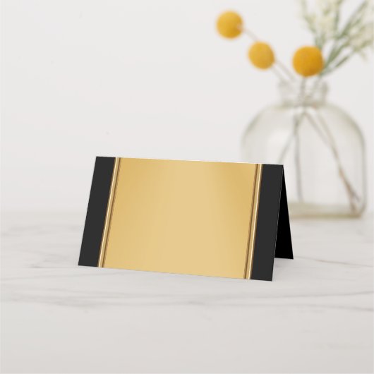 Zwarte en Gold-positioneringskaarten leeg voor Jou Plaatskaartje (Voorkant)