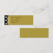 Zwarte en Gold-profielkaarten Mini Visitekaartje (Voorkant / Achterkant)