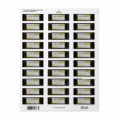 Zwarte en Gold Roaring 20s art deco Etiket (Full Sheet)