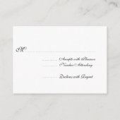 Zwarte en Gold RSVP-kaart Informatiekaartje (Achterkant)