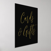 Zwarte en Gold Script Wedding-kaarten en -cadeaus Folie Afdrukken (Laagn)