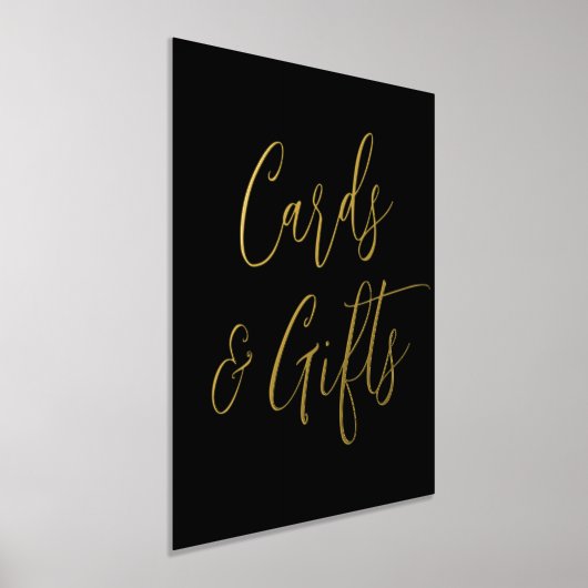 Zwarte en Gold Script Wedding-kaarten en -cadeaus Folie Afdrukken (Laagn)