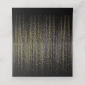 Zwarte en Gold Star-Shower Plaatskaartje (Binnenkant ongevouwen)