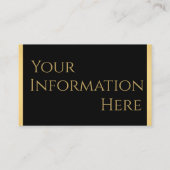 Zwarte en Gold Sun Rays Barber Shop Card op Visitekaartje (Achterkant)