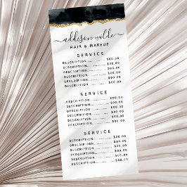 Zwarte en Gold Waterverf-rackkaart Reclamekaart