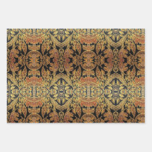 Zwarte en Gold Wrapping Papierplaat