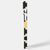 Zwarte en Golden Moroccan Quatrefoil Case-Mate iPhone Case (Achterkant / Links)